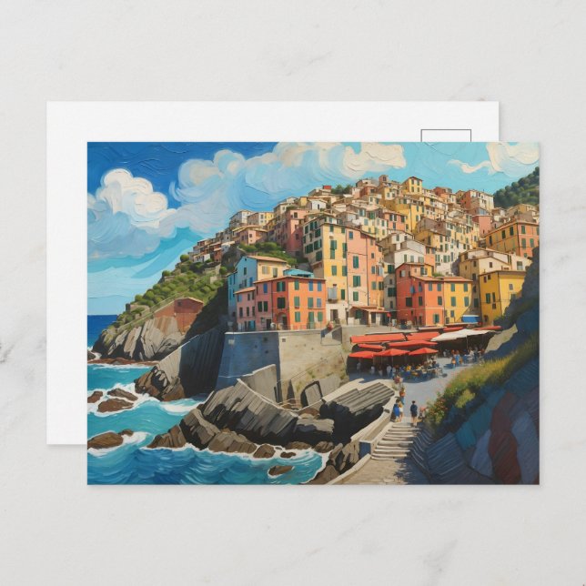 Cartão Postal Cinque Terre Art (Frente/Verso)