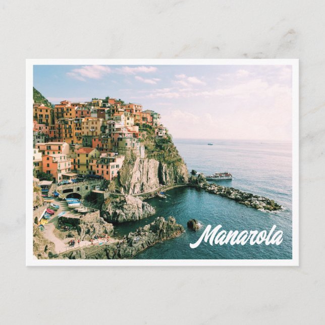 Cartão Postal Cinque Terre Itália Manarola Postcard (Frente)