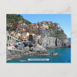 Cartão Postal Cinque Terre, Ligúria, Itália
