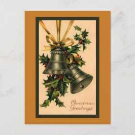 Cartão Postal Cintos de Natal de Prata Retroativa, Fita Dourada