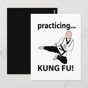 Cartão Postal Cinturão Preto de Artes Marciais Kung Fu