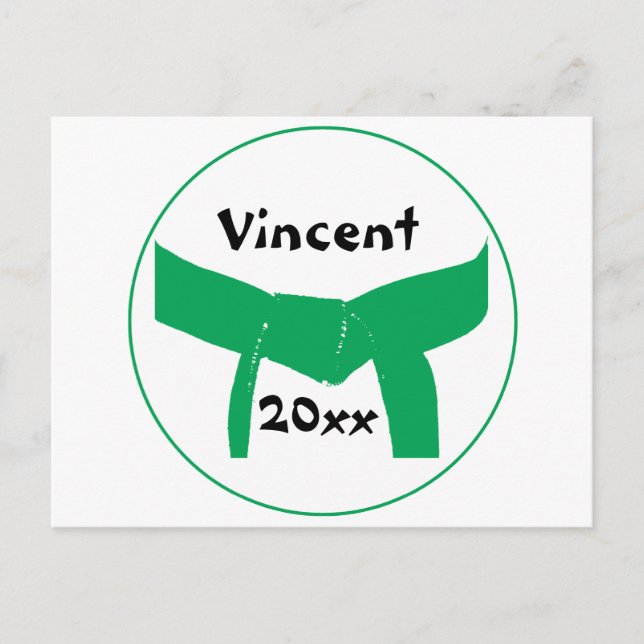 Cartão Postal Cinturão Verde de Artes Marciais (Frente)