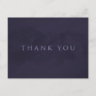 Cartão Postal Cinza Ameixa Fumê Chic Glam Moderno OBRIGADO