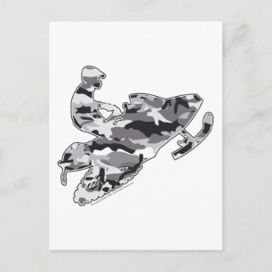 Cartão Postal Cinza Camo traçado em cópia negra