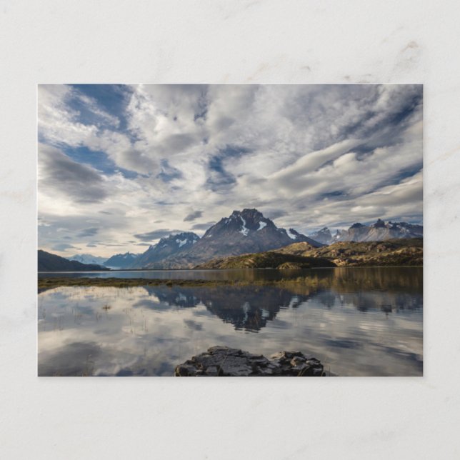 Cartão Postal Cinza do Lago. Cordilera del Paine 2 (Frente)