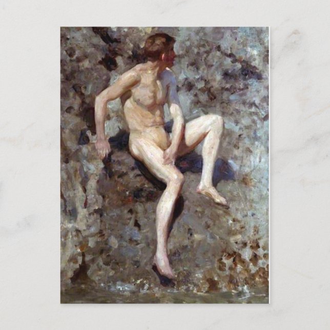 Cartão Postal Cinza e Verde (Frente)