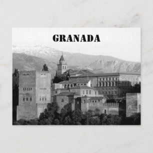 Cartão Postal cinza granada alhambra