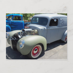 Cartão Postal Cinza Hot Rod