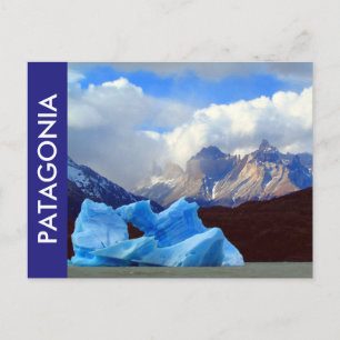 Cartão Postal cinza patagonia lago