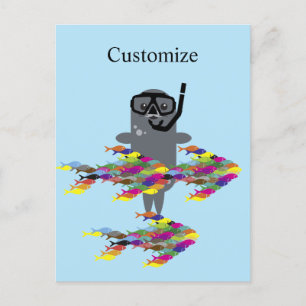 Cartão Postal Cinza Seal Thunder_Cove