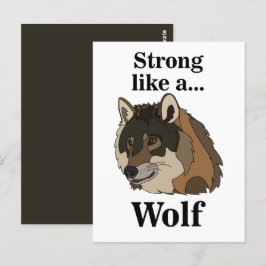 Cartão Postal Cinza Wolf