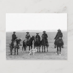 Cartão Postal Cinza Wolf Roundup, 1887