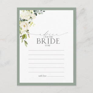 Cartão Postal Cinzas Brancas, Aconselhamento Floral Verde À Noiv