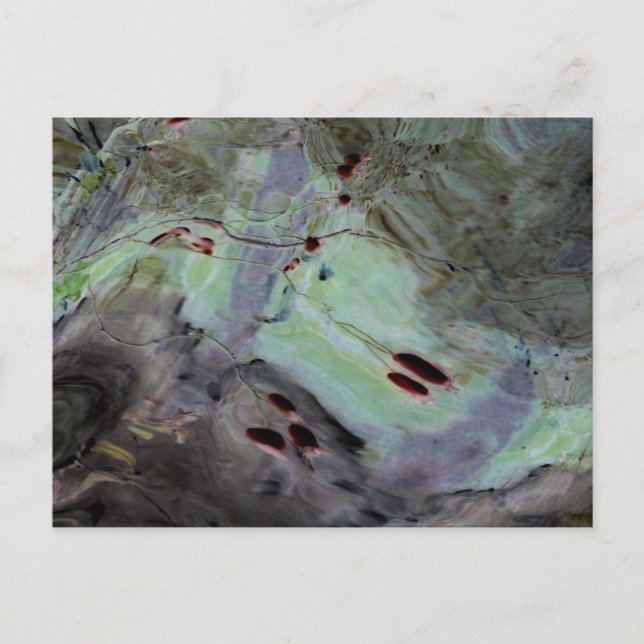 Cartão Postal "Cinzas de Rosa" Reflexão Editada Abstrata em Myla (Frente)