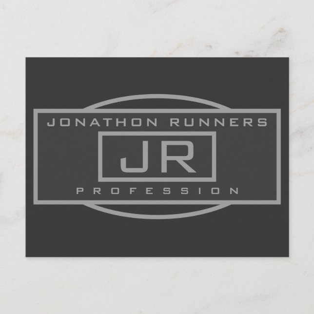 Cartão Postal Cinzas geométricas esportivas masculinas e cinzas  (Frente)