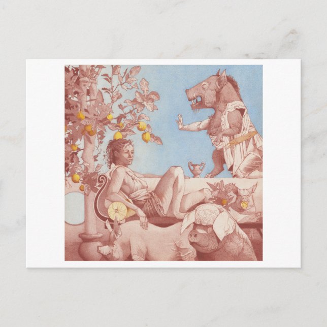 Cartão Postal Circe & Porcos (Frente)