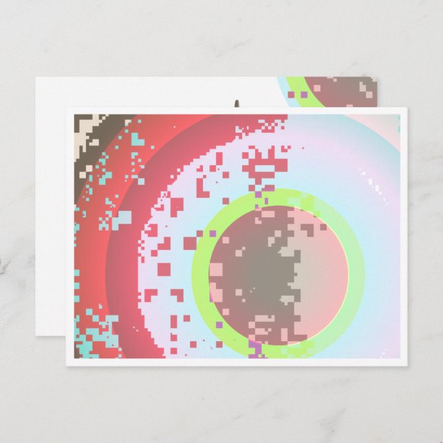 Cartão postal Circles 31 com borda (Frente/Verso)