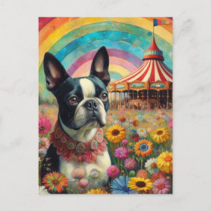 Cartão Postal Circo de Boston Terrier