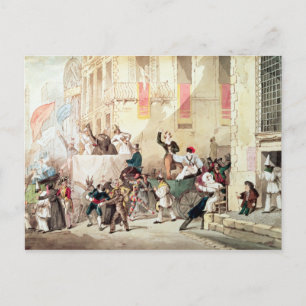 Cartão Postal Circo Procissão em Itália, 1830