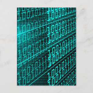 Cartão Postal Circuito de Tecnologia de Computadores Futurística