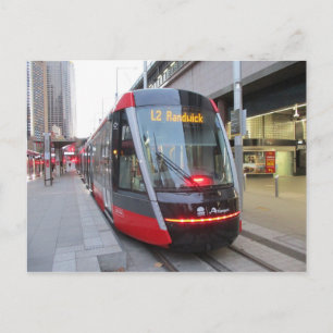 Cartão postal circular Sydney Light Rail Tram