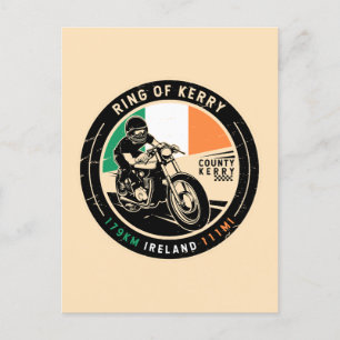 Cartão Postal Círculo de Kerry Irlanda Motocicleta