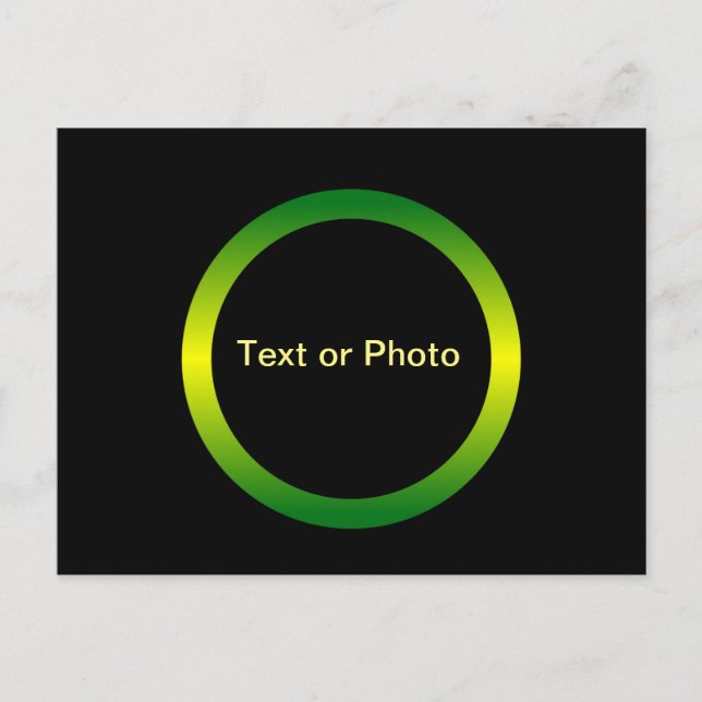 Cartão Postal Círculo de Monograma (Frente)