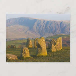 Cartão Postal Círculo de Pedras de Castlerigg, Distrito dos Lago