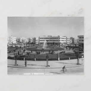Cartão Postal Círculo dizengoff em Tel Aviv na década de 1930
