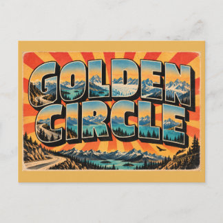 Cartão Postal Círculo Dourado YT Alpine Lakes Mountain Pass Art