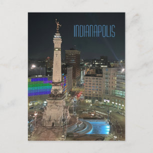 Cartão Postal Círculo Monumento de Indianápolis