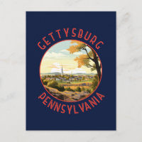 Círculo Retro em Distância de Gettysburg Pensilvân