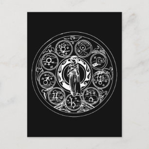 Cartão Postal Círculo Zodiac