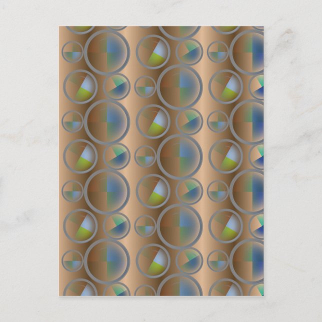 Cartão Postal Círculos Abstrato (Frente)