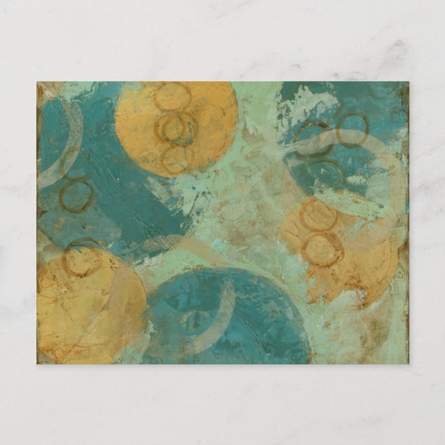 Cartão Postal Círculos Azul e Amarelo (Frente)