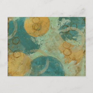 Cartão Postal Círculos Azul e Amarelo