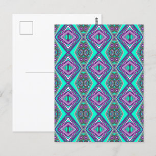 Cartão Postal Círculos Concêntricos Ao Ponto Abstrato