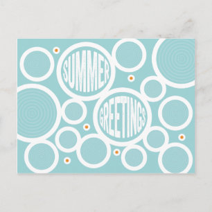 Cartão Postal Círculos de saudação de verão