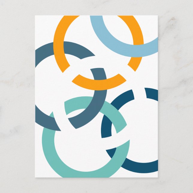 Cartão Postal Círculos ligados (Frente)