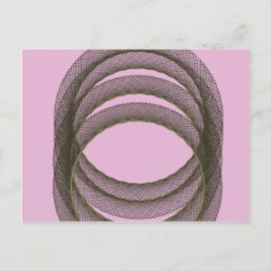 Cartão Postal círculos sobrepostos em abstrato de fundo roxo