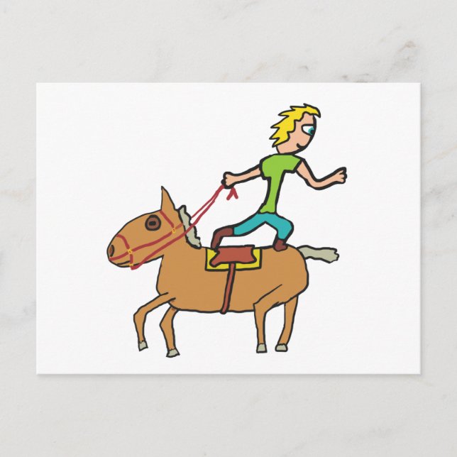 Cartão Postal Circus Rodeo Horse Circular (Frente)