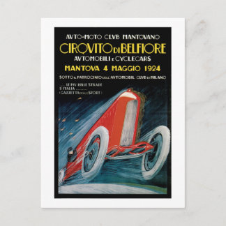 Cartão Postal Cirquito et Delefiore Auto Moto Club Montovano