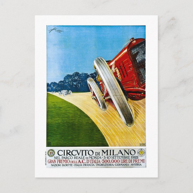 Cartão Postal Cirvito De Milano 1922 (Frente)