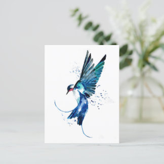 Cartão Postal Cisne Azul