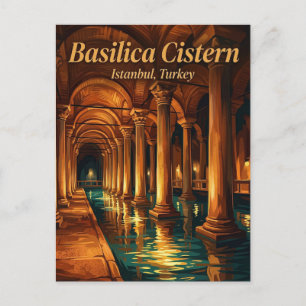 Cartão Postal Cisterna Basílica, Istambul, Marmara