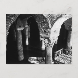 Cartão Postal Cisterna Subterrânea da Basílica Vintage Istambul