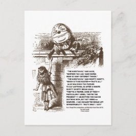 Cartão Postal Citação da Conversação da Alice Humpty Dumpty Wond