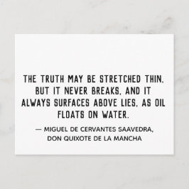 Cartão Postal Citação da Verdade Nunca se Parte