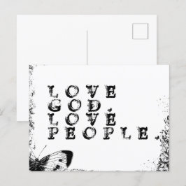 Cartão Postal Citação das Pessoas de amor de Deus, cristão inspi