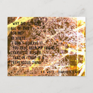 Cartão Postal Citação de Amizade Personalizável - A Teia da Char